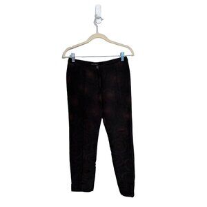 Etro‎ milano silk printed flat front pants straight leg low rise size 38 EU 8 US